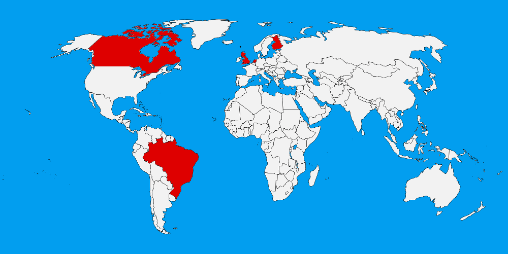 Map of countries that will discontinue Essure